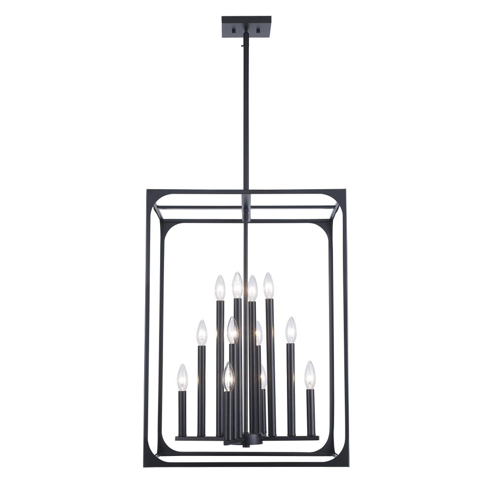 12LT PENDANT MID CENTURY-BK